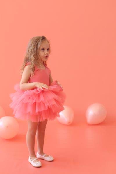 Coral Pink Tutu Dress resmi