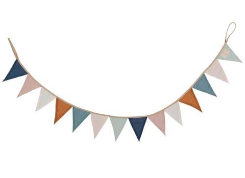 Kumaş Garland Süs, Rainbow Multicolor resmi