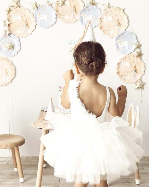 Blossom Tutu Dress Off White resmi