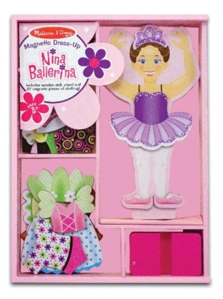Ahşap Mıknatıslı Giydirme - Balerin Nina resmi