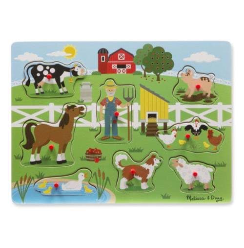 Ahşap Sesli Yapboz - Old MacDonald’s Farm resmi