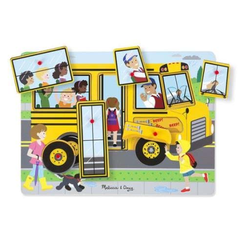 Ahşap Sesli Yapboz - The Wheels On The Bus resmi