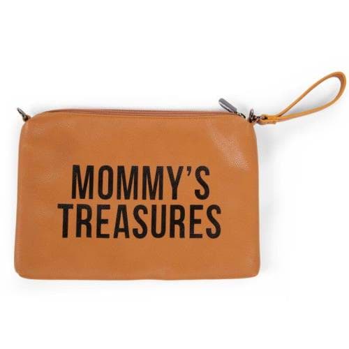 Mommy Treasures Clutch, Kahverengi Deri resmi