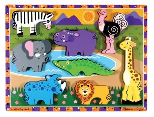 Ahşap Tombul Yapboz - Safari resmi