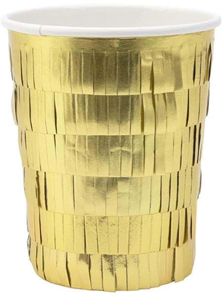 Gold Fringe Party Cups resmi