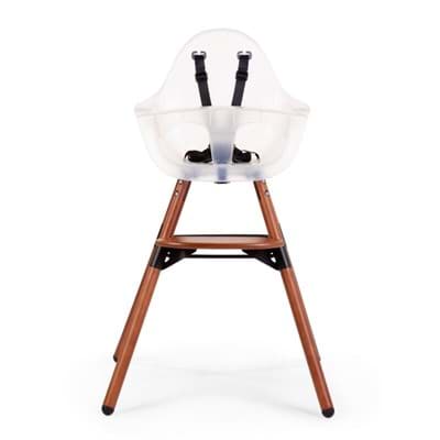EVOLU Mama Sandalyesi Frosted / Nut + Siyah Ön Tepsi (Silikon Matlı) resmi
