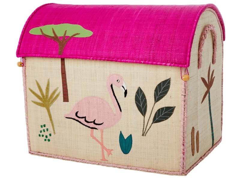 Rafya Dekoratif Kutu - Jungle Large | Pembe resmi