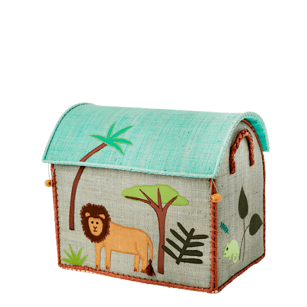 Rafya Dekoratif Kutu - Jungle Small | Mavi resmi