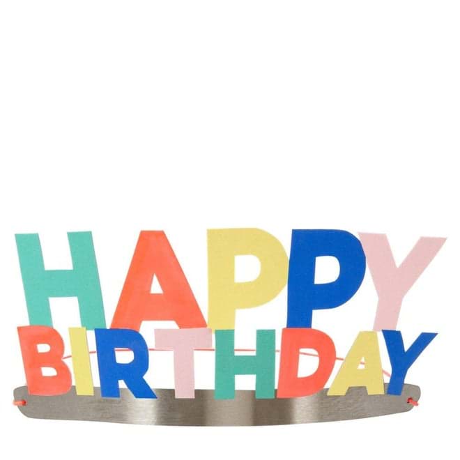 Happy Birthday Parti Taçları (8'li) resmi