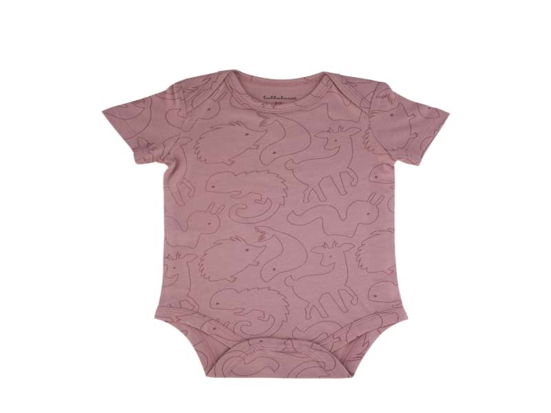 Kısa Kollu Bebek Body, Pink Animals resmi