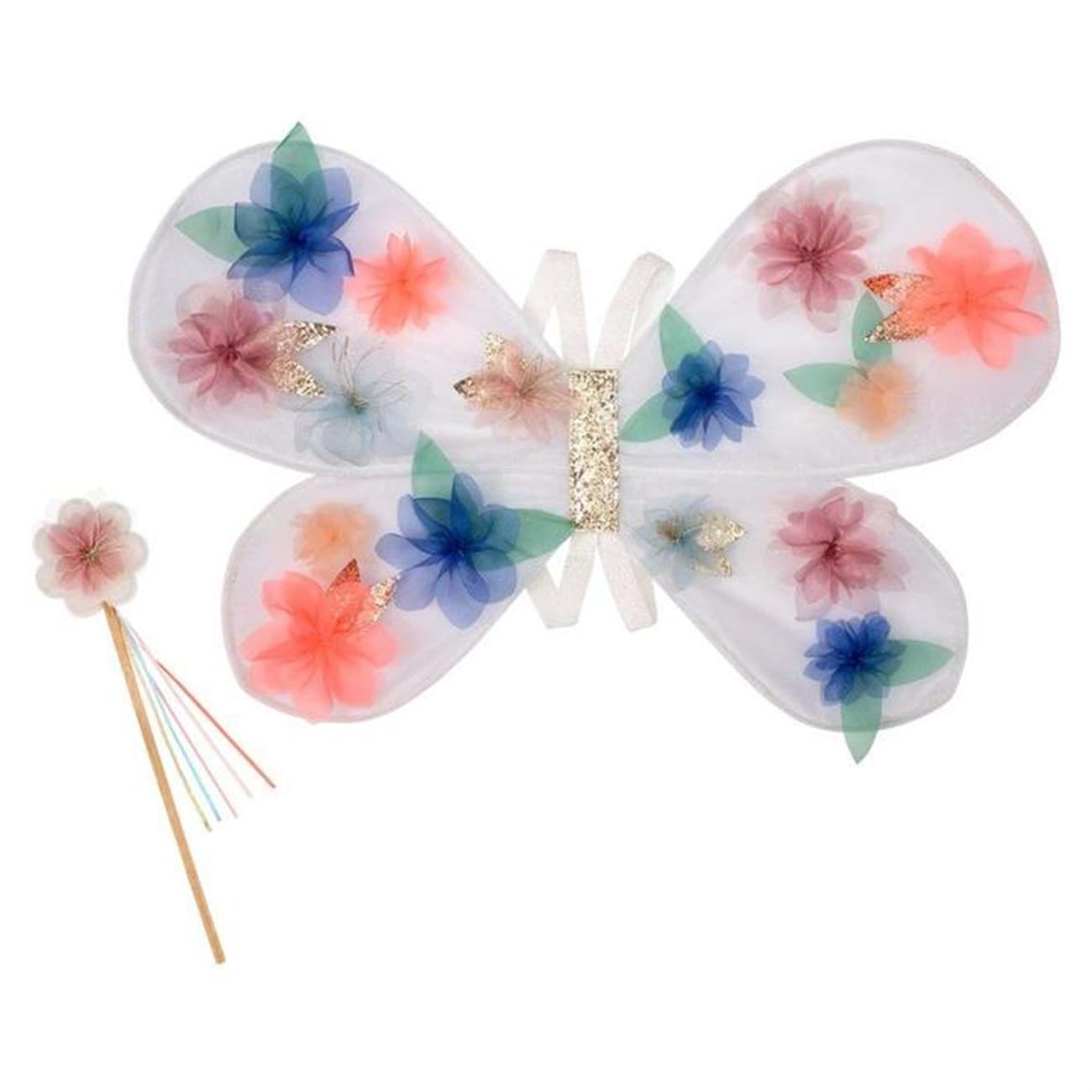 Organza Flower Wings & Wand resmi