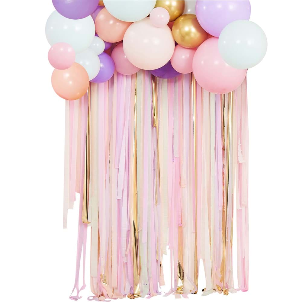 Pastel Şeritler ve Balon Kiti resmi