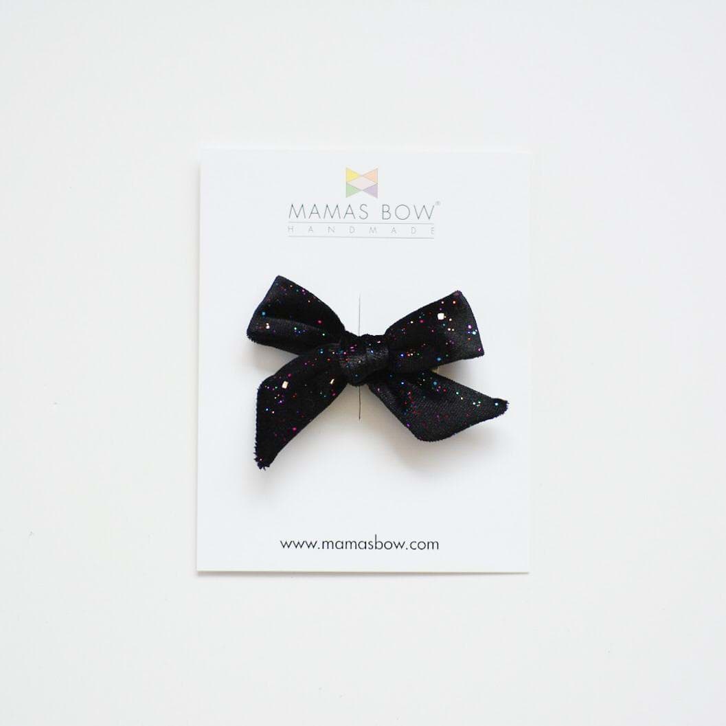 Kurdele Klips - Glitter Black Velvet resmi