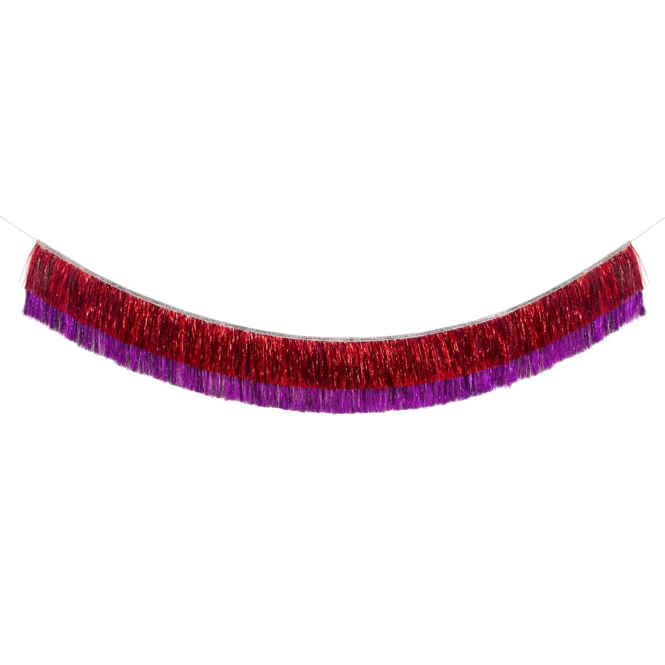 Renkli Püsküllü Asılan Süs (Kırmızı - Pembe) resmi